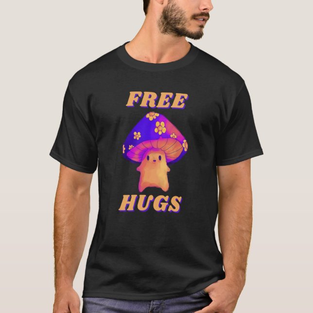 Free Hug Mushroom Rave T-Shirt (Front)