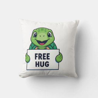 Free hug throw pillow