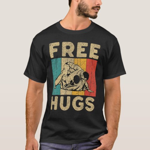 Free Hug Vintage BJJ Brazilian Jiu Jitsu T_Shirt