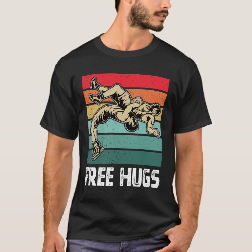 Free Hug Wrestling T_Shirt