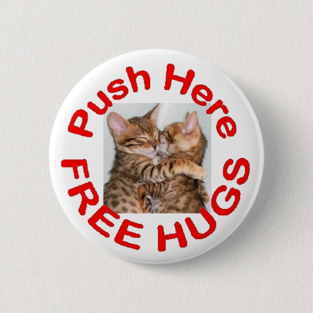 Free Hugs 3 Pinback Button (Front)