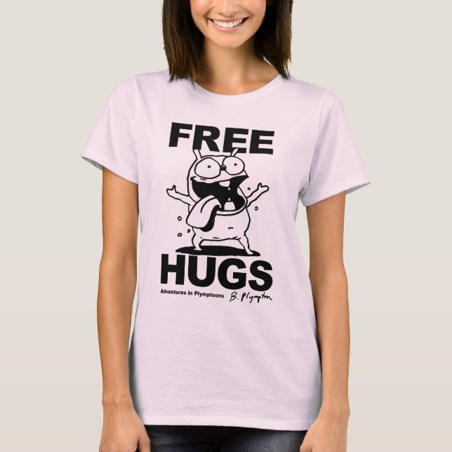 "Free Hugs" Bill Plympton Dog shirt (Front)