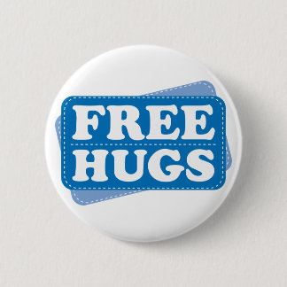 Free Hugs - Blue Pinback Button