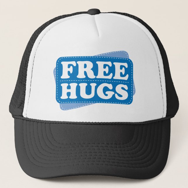 Free Hugs - Blue Trucker Hat (Front)