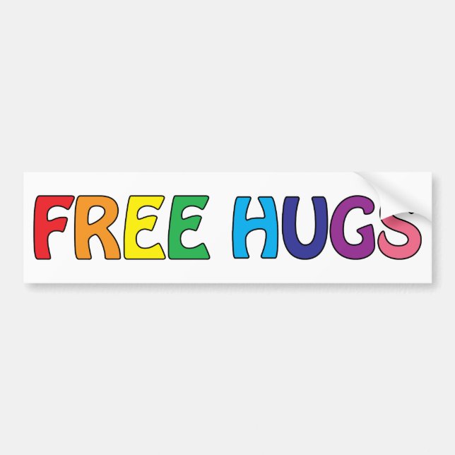 Free Hugs Bumper Sticker (Front)