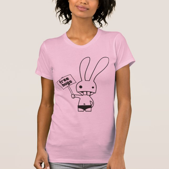 free hugs bunny T-Shirt (Front)