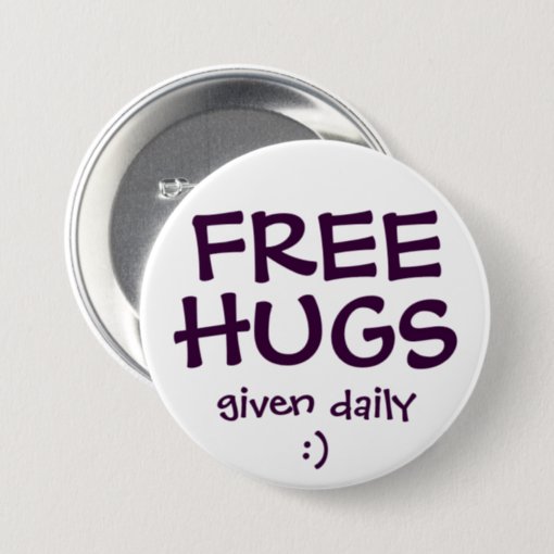 Free Hugs Button Zazzle