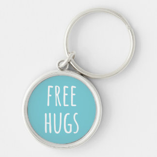 Free Hugs Button Keychain