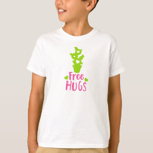 Free Hugs, Cactus, Cacti, Succulent, Plant, Hearts T-Shirt
