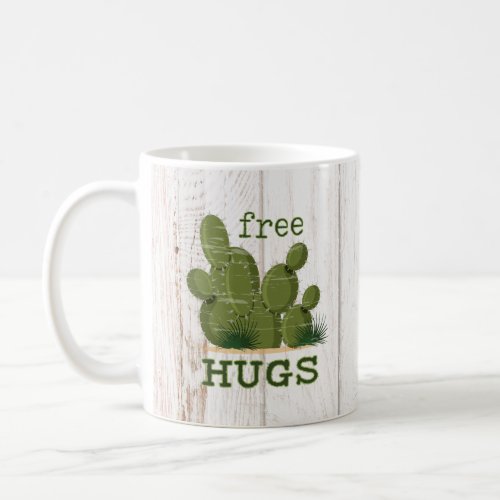 Free Hugs Cactus Coffee Mug