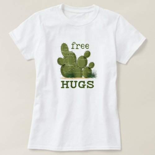 Free Hugs Cactus T_Shirt