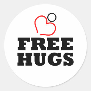 Free Hugs Classic Round Sticker