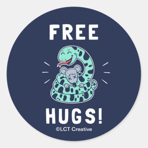 Free Hugs Classic Round Sticker