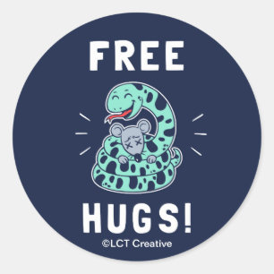 Free Hugs Classic Round Sticker