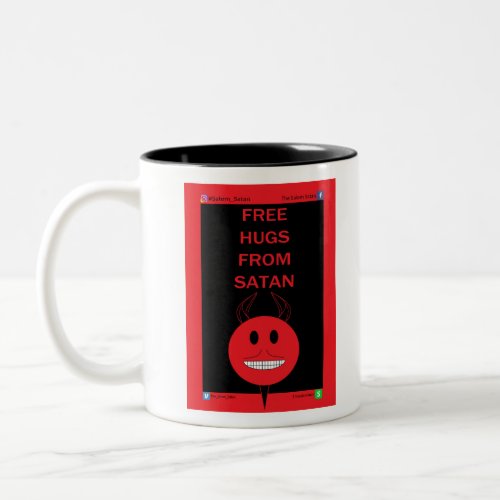Free Hugs From Satan Two_Tone Coffee Mug