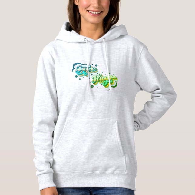 Free Hugs - Funky Green Edition Hoodie (Front)