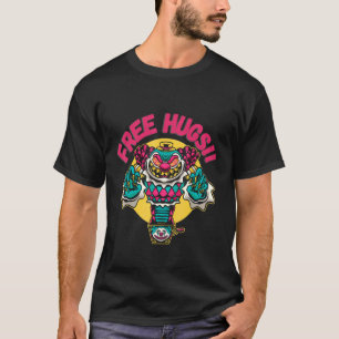 Free Hugs Halloween Scary Clown Jack In The Box Ho T-Shirt