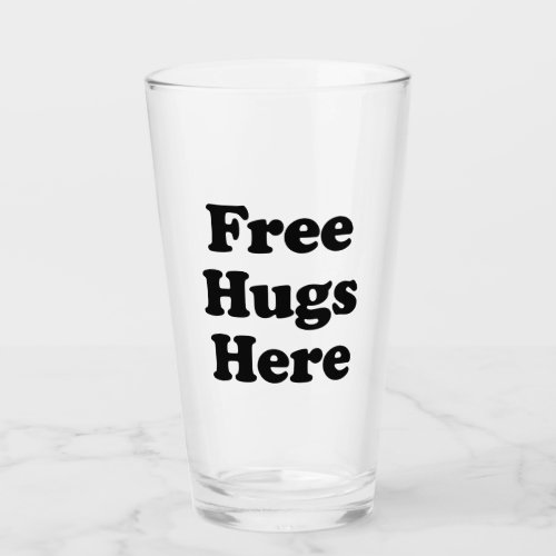 Free Hugs Here Glass