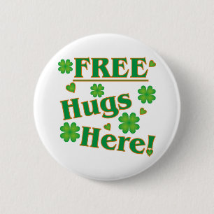 Free Hugs Here! Pinback Button