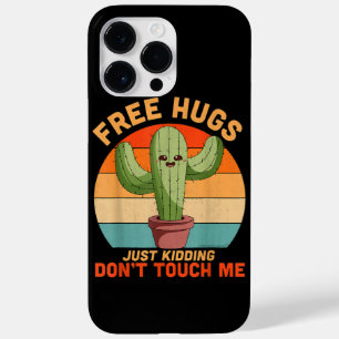 Free Hugs Just Kidding Don't Touch Me Cactus Funny Case-Mate iPhone 14 Pro Max Case