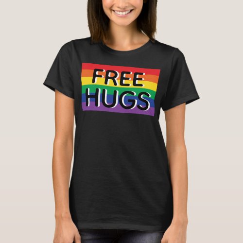 Free Hugs LGBTQIA support T_Shirt