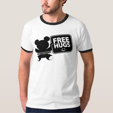 Free Hugs Logo Ringer Shirt - Mens
