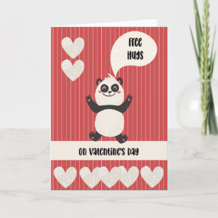 Free Hugs on Valentine's Day with Panda Holiday Card