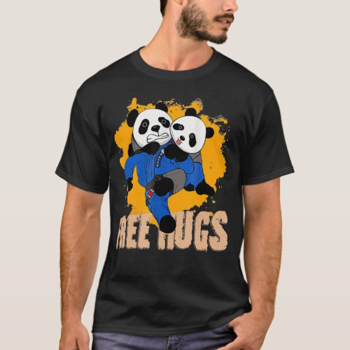 Free Hugs Panda Brazilian BJJ JiuJitsu T_Shirt