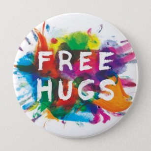 FREE HUGS! PINBACK BUTTON