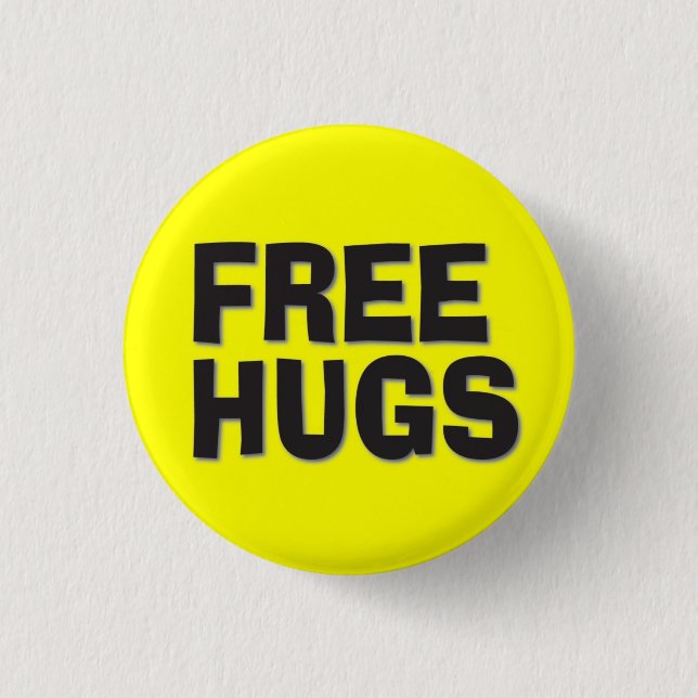 Free Hugs Pinback Button (Front)