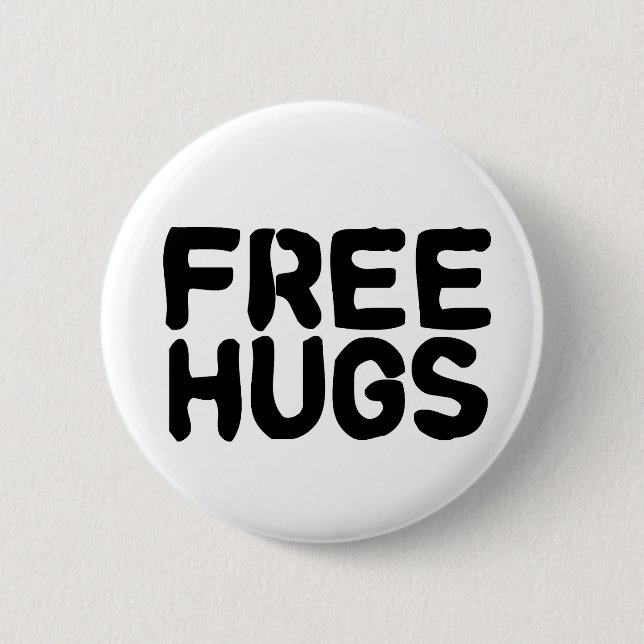 Free Hugs Pinback Button (Front)
