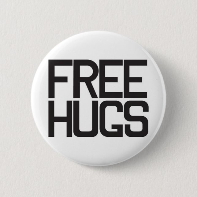 Free Hugs Pinback Button (Front)