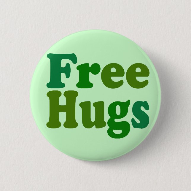 Free Hugs Pinback Button (Front)