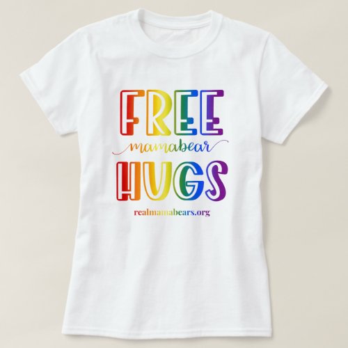 Free Hugs Rainbow T_shirt