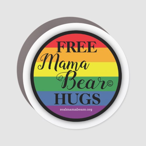 Free Hugs Round Car Magnet