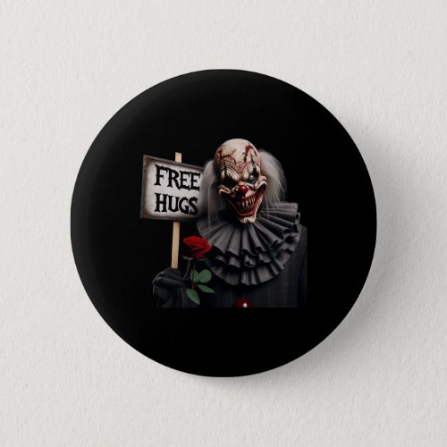 Free Hugs Scary Charactor Valentine Halloween Horr Button