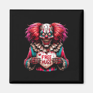 Free Hugs Scary Clown Valentine Halloween Horror Magnet