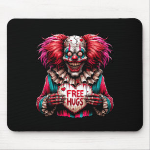 Free Hugs Scary Clown Valentine Halloween Horror Mouse Pad