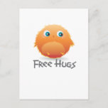 Free hugs small furry creature postcard