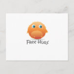 Free hugs small furry creature postcard