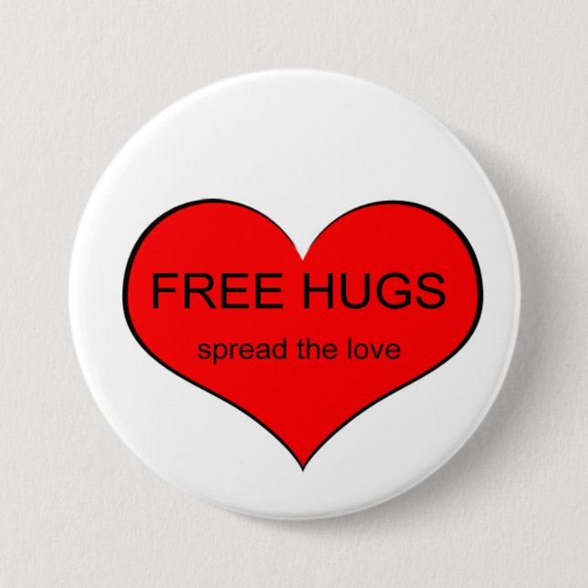 Free Hugs Spread Love Pinback Button (Front)