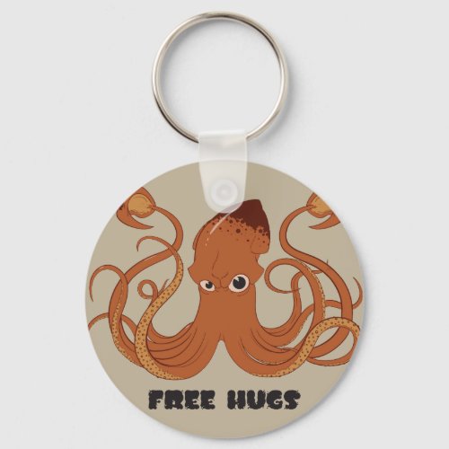 Free Hugs Squid Keychain