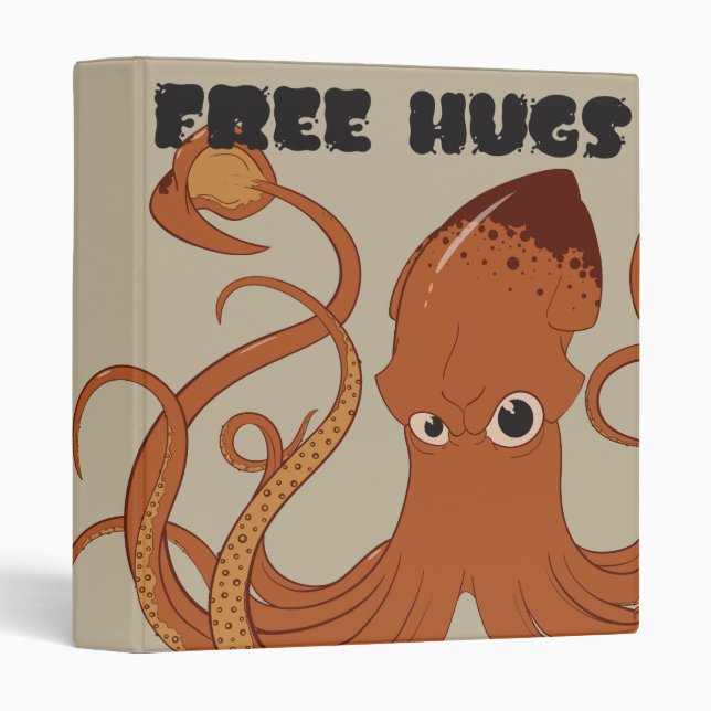 Free Hugs Squid School Binder Folder (Front/Spine)