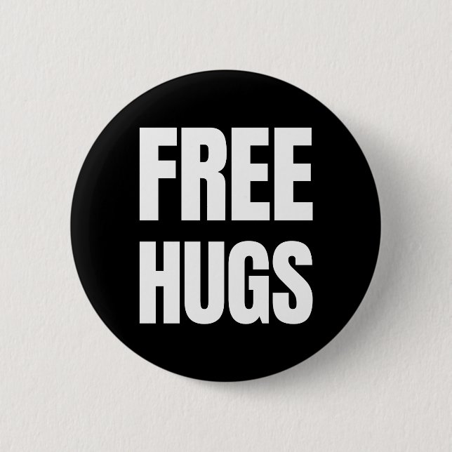 Free Hugs Standard, 2¼ Inch Round Button (Front)