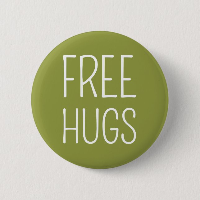 Free Hugs Standard, 2¼ Inch Round Button (Front)