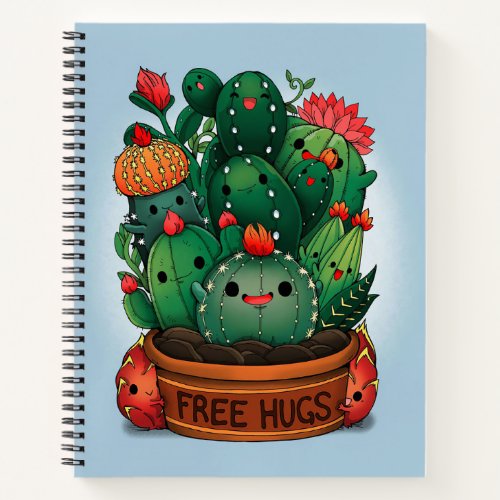 Free Hugs Succulents Notebook