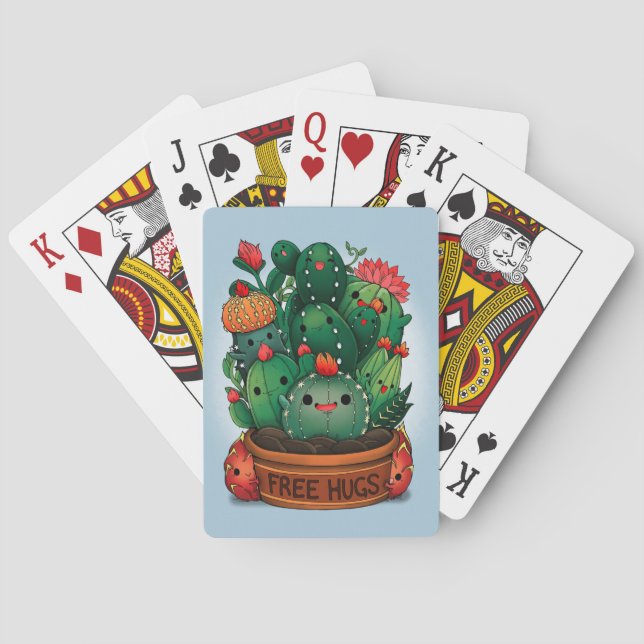 Free Hugs Succulents Poker Cards (Back)