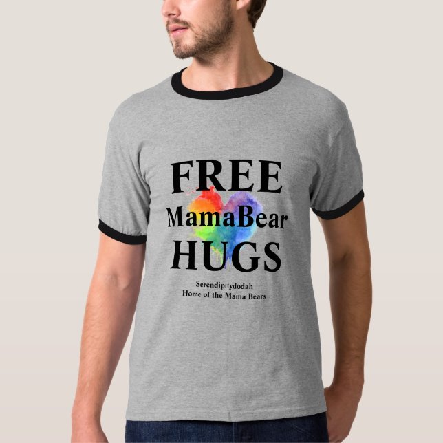 Free Hugs T-shirt with trim and vivid printing (Front)