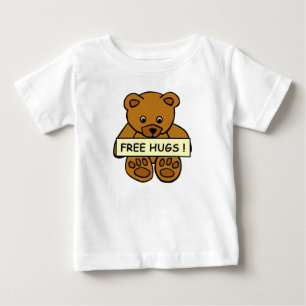 Free Hugs Teddy baby clothing T-Shirt