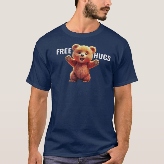 Free Hugs Teddy Bear T-Shirt (Front)